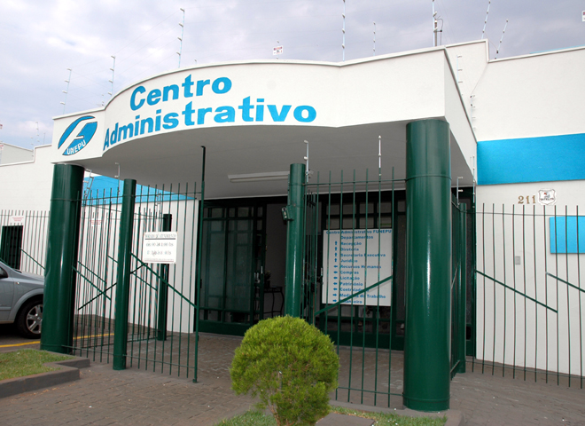 Fachada do centro administrativo da Funepu