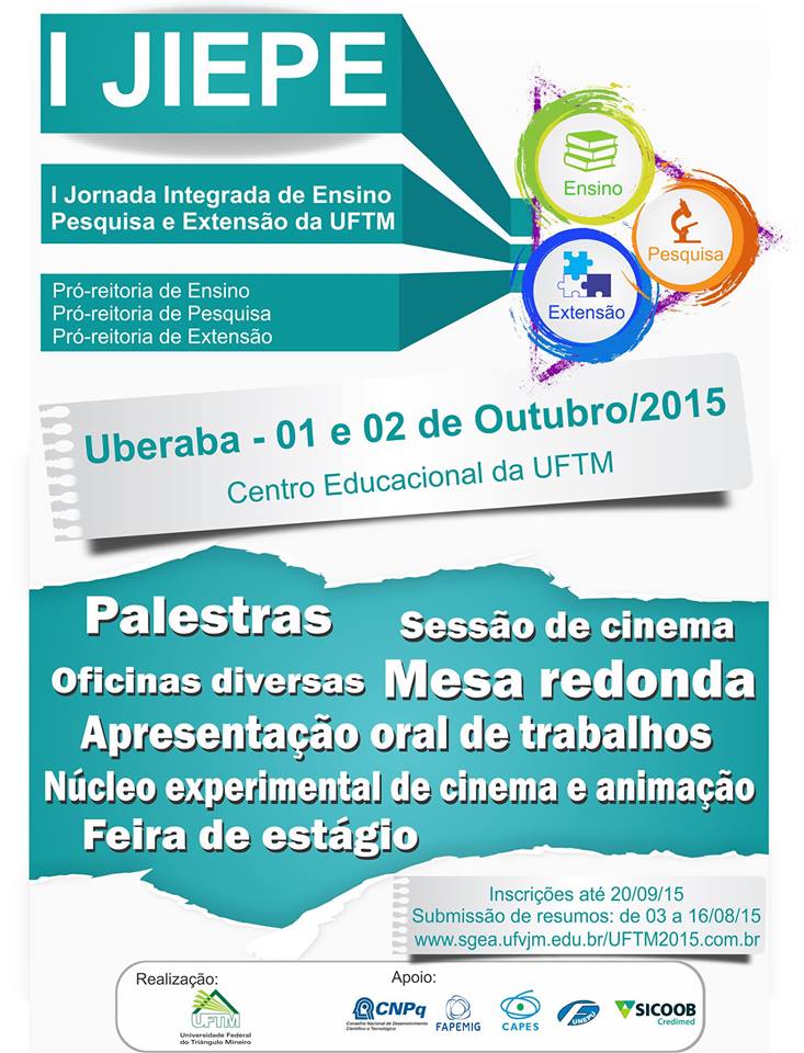 2015/10 - I Jornada Integrada de Ensino, Pesquisa e Extensão da UFTM